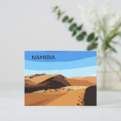 Deadlei Namibia Vintage Art Postkarte (Stehend Vorderseite)