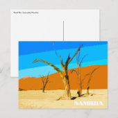 Deadlei Namibia Vintage Art Postkarte (Vorne/Hinten)