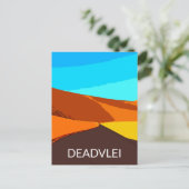 Deadlei Namibia Vintage Art Postkarte (Stehend Vorderseite)