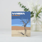Deadlei Namibia Vintage Art Postkarte (Stehend Vorderseite)