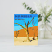 Deadlei Namibia Vintage Art Postkarte (Stehend Vorderseite)