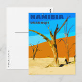 Deadlei Namibia Vintage Art Postkarte (Vorne/Hinten)