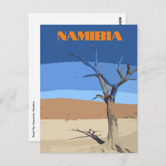 Deadlei Namibia Vintage Art Postkarte (Vorne/Hinten)