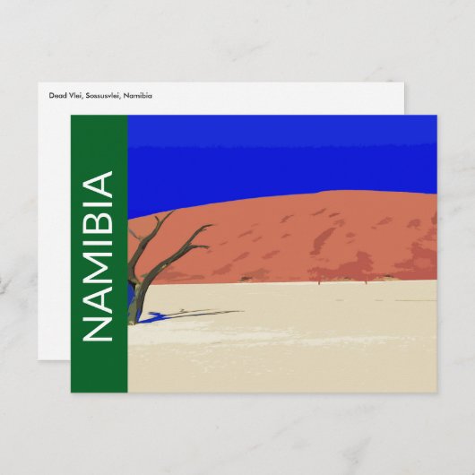 Deadlei Namibia Vintage Art Postkarte (Vorne/Hinten)