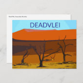 Deadlei Namibia Vintage Art Postkarte (Vorne/Hinten)