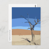 Deadlei Namibia Vintage Art Postkarte (Vorne/Hinten)