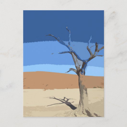Deadlei Namibia Vintage Art Postkarte (Vorderseite)