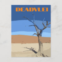 Deadlei Namibia Vintage Art Postkarte
