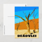 Deadlei Namibia Vintage Art Postkarte (Vorne/Hinten)