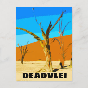 Deadlei Namibia Vintage Art Postkarte