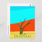 Deadlei Namibia Vintage Art Postkarte (Vorne/Hinten)