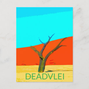 Deadlei Namibia Vintage Art Postkarte