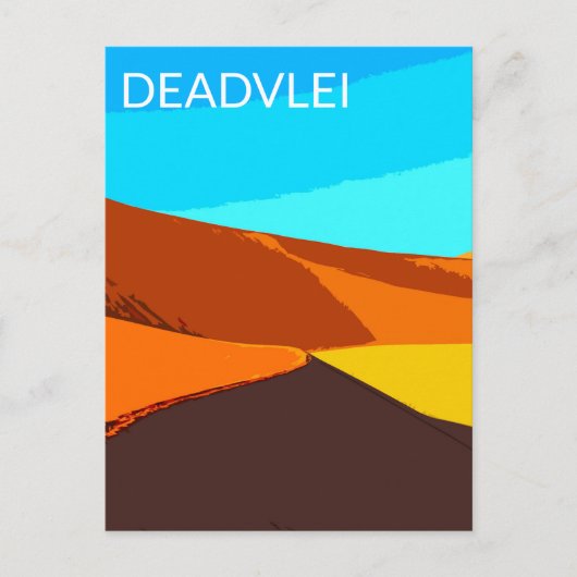 Deadlei Namibia Vintage Art Postkarte (Vorderseite)