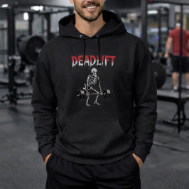 Deadlift Bodybuilding Skeleton - Lifting Gym Humor Hoodie