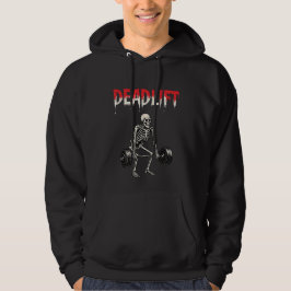 Deadlift Bodybuilding Skeleton - Lifting Gym Humor Hoodie