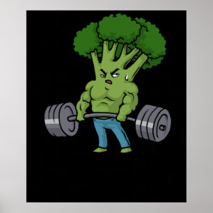 Deadlift Broccoli Gym Fitness Geschenk Bodybuildin Poster
