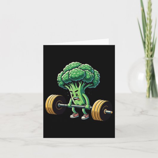 Deadlift Broccoli Gym Fitness Motivation Bodybuild Karte (Vorderseite)