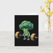 Deadlift Broccoli Gym Fitness Motivation Bodybuild Karte (Gelbe Blume)
