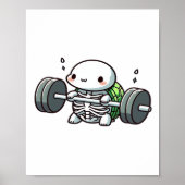 Deadlift Cute Turtle Classic T-Shirt Poster (Vorne)
