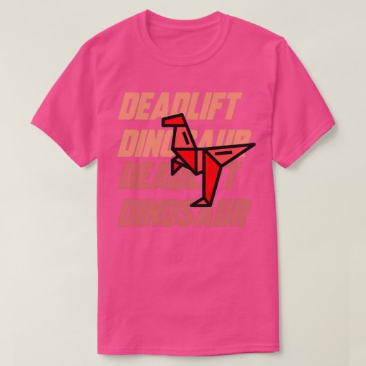 Deadlift-Dinosaurier-süße Tier-Origami-Trax T-Shirt (Design vorne)