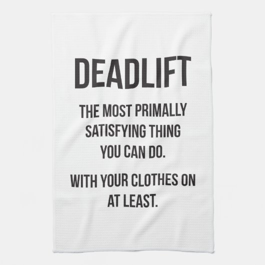 Deadlift - Funny Gym Meme - Neuheit Workout Geschirrtuch (Vertikal)