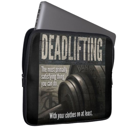 Deadlift - Funny Gym Meme - Neuheit Workout Laptopschutzhülle (Vorne Rechts)