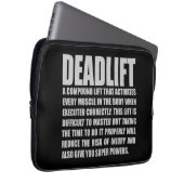 Deadlift - Funny Workout Motivierend Laptopschutzhülle (Vorne Rechts)