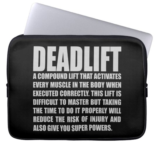 Deadlift - Funny Workout Motivierend Laptopschutzhülle (Vorderseite)