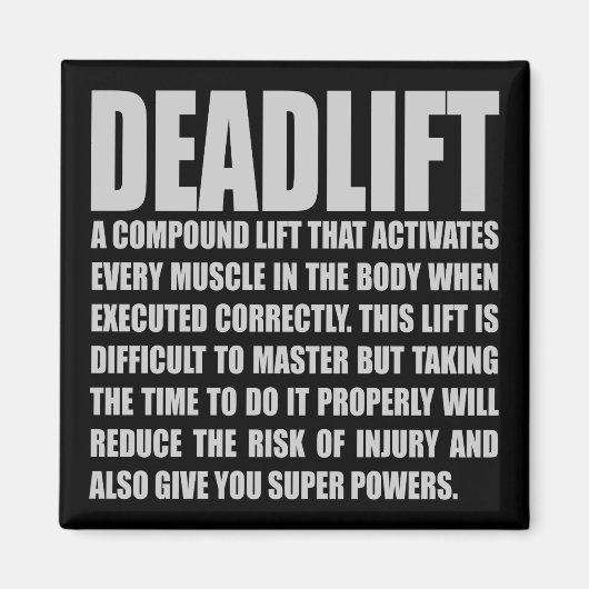 Deadlift - Funny Workout Motivierend Magnet (Vorne)