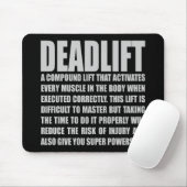 Deadlift - Funny Workout Motivierend Mousepad (Mit Mouse)