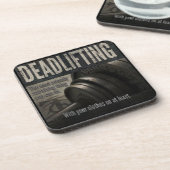 Deadlift - lustige Turnhalle Meme - Getränkeuntersetzer (Linke Seite)