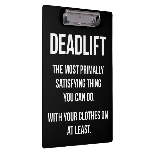 Deadlift - lustige Turnhalle Meme - Klemmbrett (Rechts)