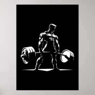 Deadlift - Motivierend Fitnessraum, Workout Fitnes Poster