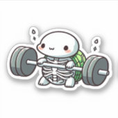 Deadlift Niedlich Turtle Classic T - Shirt Aufkleber (Vorderseite)