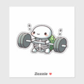 Deadlift Niedlich Turtle Classic T - Shirt Aufkleber (Blatt)