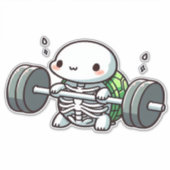 Deadlift Niedlich Turtle Classic T - Shirt Aufkleber (Vorderseite)