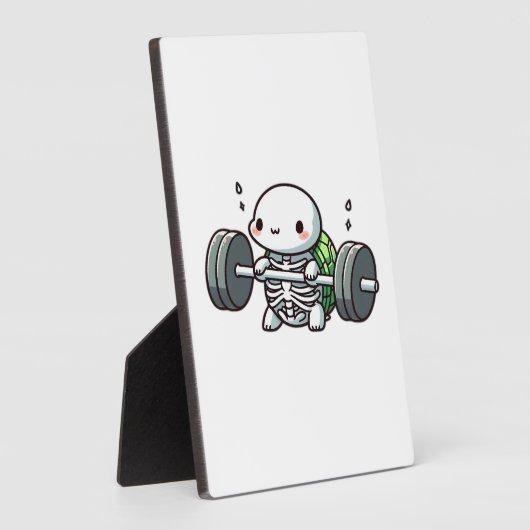 Deadlift Niedlich Turtle Classic T - Shirt Fotoplatte (Seite)