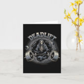 Deadlift Skeleton Geschenk Fitness Goth Tarot Card Karte (Gelbe Blume)
