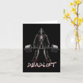 Deadlift Skeleton Halloween Gym Jokes Weightliftin Karte (Gelbe Blume)