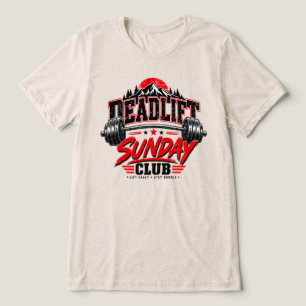 Deadlift Sunday Club Vintage-Kraftdreikampf-Abzeic Tri-Blend Shirt