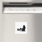 Deadlifting Cat Workout Gym Fitness Exercise Weigh Magnet (In Situ (Geschirrspüler))