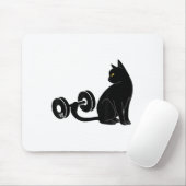 Deadlifting Cat Workout Gym Fitness Exercise Weigh Mousepad (Mit Mouse)
