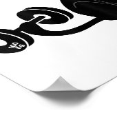 Deadlifting Cat Workout Gym Fitness Exercise Weigh Poster (Ecke)