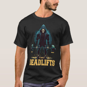 Deadlifts Gym Leg Day Grim Sensenmann Deadhefting T-Shirt