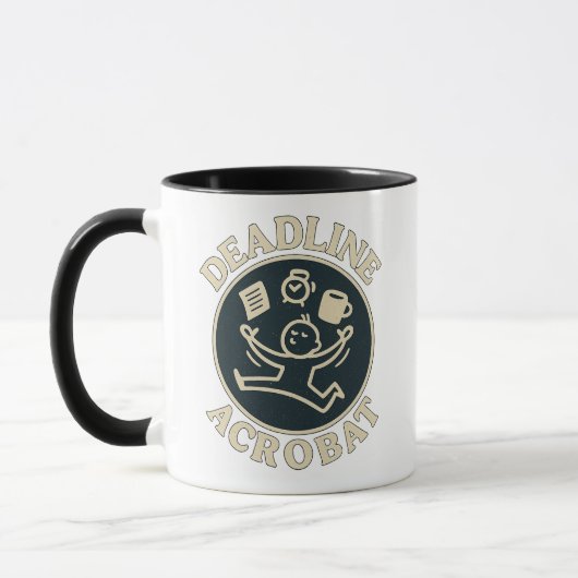 Deadline-Akrobat Kaffee-Tasse Tasse (Links)