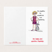 Deadline amüsante Kommentar Rote Aquarell Lady (Außenseite Aufgefaltet)