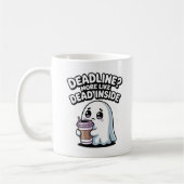 Deadline? More Like Dead Inside Kawaii Ghost Kaffeetasse (Links)