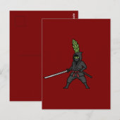 Deadly Asparagus Ninja Shinobi Needle Sword Postkarte (Vorne/Hinten)