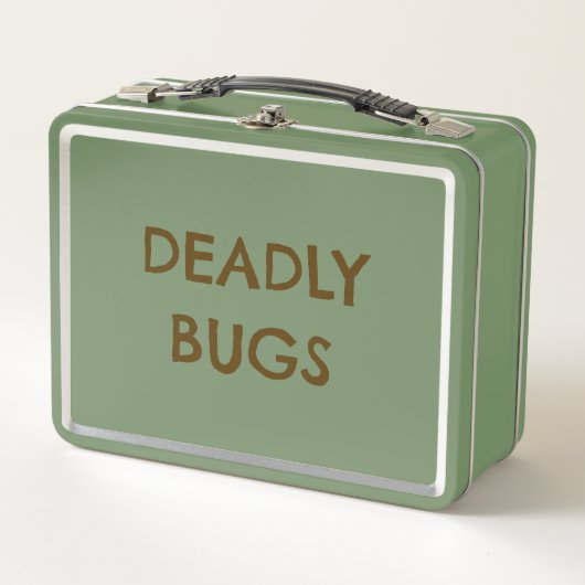 'DEADLY BUGS' Gift Funny Horror Metal Lunchbox (Vorderseite)