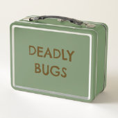 'DEADLY BUGS' Gift Funny Horror Metal Lunchbox (Rückseite)